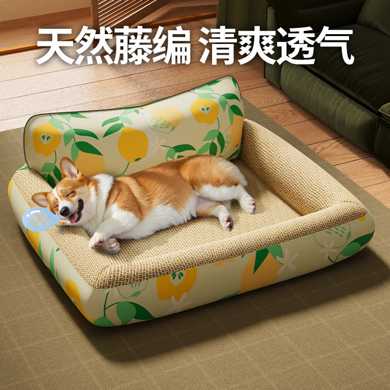 Pet Cooling Mat for Dogs and Cats, Breathable Ice Silk Woven Mat for Summer