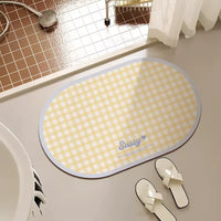 Diatomaceous Earth Bath Mat Non-Slip Quick Dry Absorbent Doormat for Bathroom and Entryway