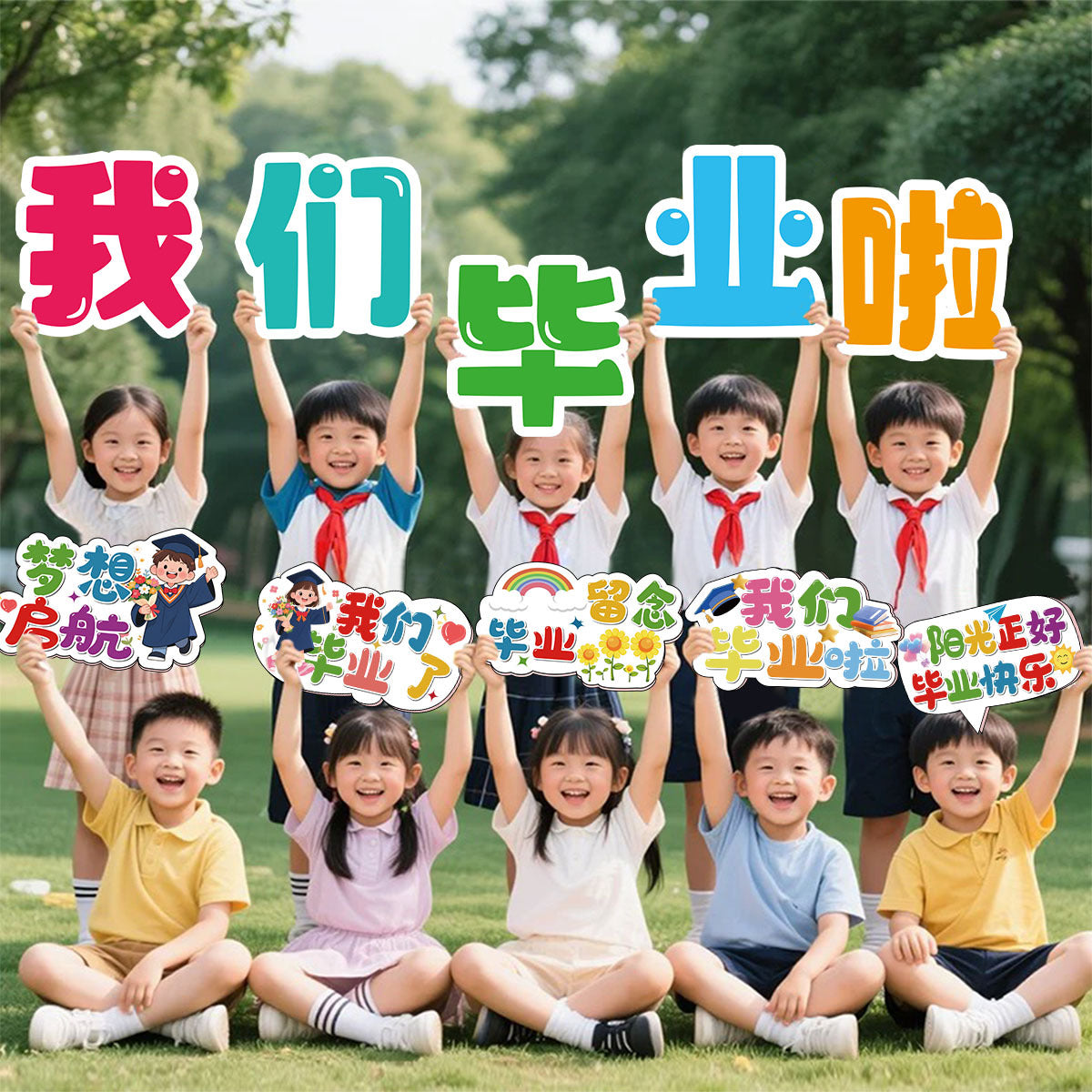 Graduation Season Photo Booth Props for Kindergarten and School Ceremonies