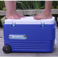 60L/80L Extra Large Insulated Food Cooler Box with Wheels for Cold Chain, Fishing, Outdoor Transport, and Refrigeration
