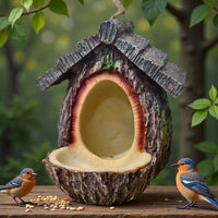 European Garden Hanging Bird Feeder House Resin Craft Ornament