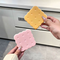 Creative 9-Grid Silicone Ice Cube Tray with Lid, Food-Grade Stackable Ice Box for Home Use, Biscuit Shape Ice Mold