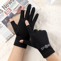 Men's Two-Finger Fleece Lined Thermal Gloves for Office, Gaming, Touchscreen, Cycling & Driving