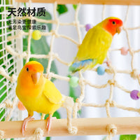 Parrot Climbing Net Chew Toy for Small to Large Birds - Sisal & Acrylic or Leaf & Pinecone Designs