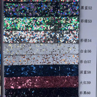 Glitter Sequin PU Leather Fabric for Christmas & New Year Decorations, Handbags, and Crafts