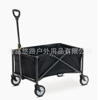 Foldable Outdoor Utility Wagon with 100L Capacity for Camping, Shopping, and Garden Use