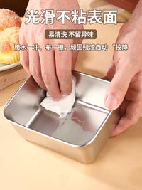 Thickened Stainless Steel Ice Cream Mold Container with Lid