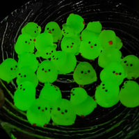 Luminous Mini Chick Figurines for Kids' Crafts and Decorations