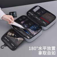Men's Business Travel Toiletry Bag with Wet/Dry Separation and Multiple Compartments