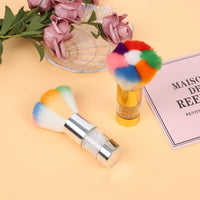 Colorful Acrylic Handle Nail Dust Cleaning Brush Set for Manicure and Makeup