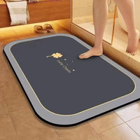 Non-Slip Diatomaceous Earth Bath Mat for Bathroom Floor, Quick Dry and Stain Resistant
