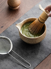 Luxury Ceramic Matcha Bowl Set with Spout, Japanese Style Handmade Tea Ceremony Kit