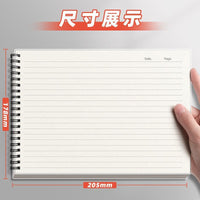 B5 Horizontal Spiral Notebook for Students, Lined Journal for College and Exam Prep