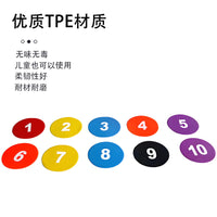 Numbered Flat Disc Cones for Sports Training, Thickened Soft Marker Plates for Soccer Basketball Drills