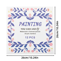 12-Page Creative DIY Coloring Book for Students, Opaque Drawing Book, Mystery Garden Theme