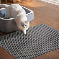 Extra Large Double Layer Cat Litter Mat - Anti-Tracking, Splash-Proof, and Filtering Pad