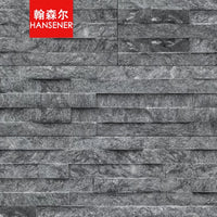 Hansen Simple Modern Natural Cultural Stone Tiles for Background Walls - Wave Black Rock