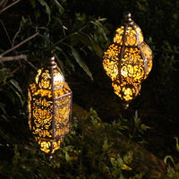 Solar Baroque Lantern Projection Light Outdoor Garden Hanging Lamp Warm White
