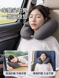 Inflatable U-Shaped Travel Pillow for Neck Support
