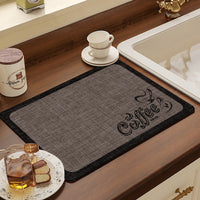 Countertop Absorbent Mat for Coffee Machines & Kitchens - Heat Resistant & Quick Drying