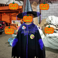 New Halloween Kids Witch Cape Costume Set for Cosplay Stage Performance
