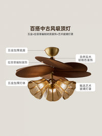French Vintage Wabi-Sabi Rattan Ceiling Light for Bedroom Dining Room