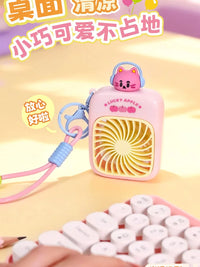 Cute Animal USB Rechargeable Portable Mini Desk Fan for Travel