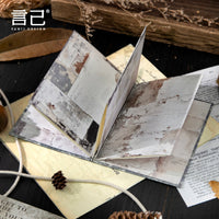 Jilv Yanji Life Series Fold-Out Notebook Vintage Hand-Painted Kraft Paper Journal