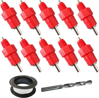 Automatic Poultry Waterer Kit for Chickens, Ducks, Geese - Thickened T-Joint Pipe & Nipple Drinkers