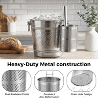 Stainless Steel Ice Scoop with Freezer Rack for Ice Makers