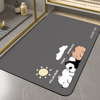 Diatomaceous Earth Bath Mat Super Absorbent Quick Dry Non-Slip for Bathroom & Home