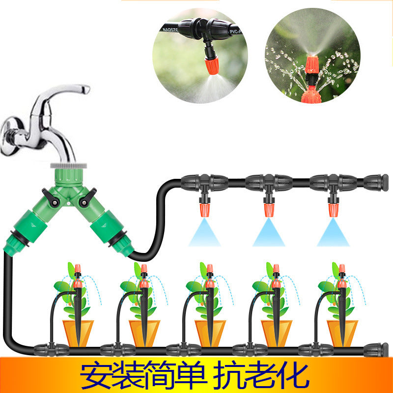 DIY 40m Drip Irrigation System Automatic Garden Watering Kit with Adjustable Drippers