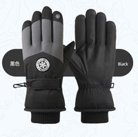 Winter Warm Waterproof Ski Gloves for Men and Women, Thickened Fleece Lined, Non-Slip Touchscreen Outdoor Cycling Gloves