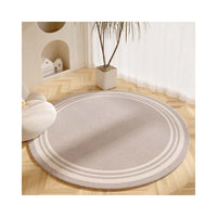 Wabi-Sabi Style Faux Cashmere Round Rug for Living Room Bedroom Study
