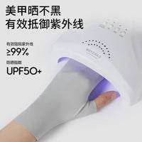 Ice Silk UV Protection Half-Finger Gloves for Women - Driving & Nail Art Friendly