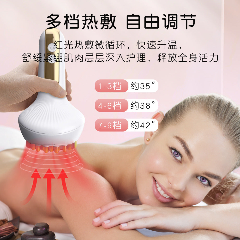 New Electric Guasha Cupping Massager 2-in-1 Smart Negative Pressure Heating Body Scraping Device