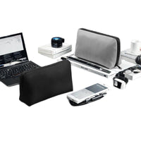 Men's Wear-Resistant PU Leather Digital Organizer Clutch Bag for Business Travel