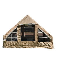 Inflatable Double-Door Outdoor Camping Tent for 4-6 People, Sunshade Shelter for Family Trips