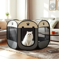 Pet Playpen Portable Foldable Cat Dog Tent Crate for Indoor Outdoor Use