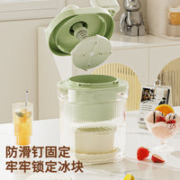 Manual Ice Shaver Machine for Home Use, Portable Hand-Crank Ice Crusher for Shaved Ice and Slushies