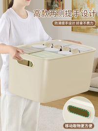 Desktop Storage Box with Lid for Snacks, Toys, and Sundries - Rectangular Organizer Bin