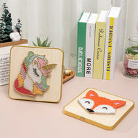 DIY String Art Kit Cartoon Animal Wooden Board Craft Set