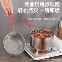 High-Temperature Charcoal Starter Basket for Indoor and Outdoor Grilling, Portable Charcoal Lighter for Stoves and BBQs