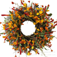 Autumn Harvest Wildflower Wreath for Door or Wall Decor