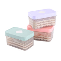 Press-Type Ice Cube Tray with Lid, Food-Grade Square Ice Maker and Storage Box for Freezer