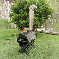 Fire Art Portable Outdoor Wood-Burning Stove for Heating, Patio BBQ, and Pizza