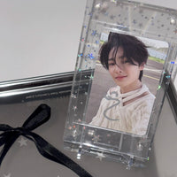 Shining Star 3-inch Acrylic Card Holder, Magnetic Photo Frame & Display Stand for Polaroid & Small Cards