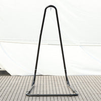 Indoor Outdoor Canvas Hammock Chair with Stand Single Person Swing for Relaxation