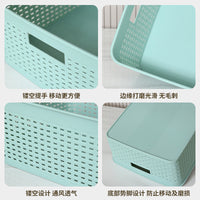 Plastic Storage Basket Rectangular Multi-functional Desktop Organizer for Snacks Toys