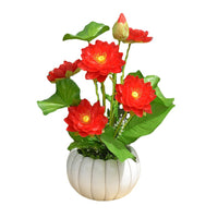 Artificial Lotus Flower Stem for Pond & Aquarium Decor, Silk Water Lily Prop